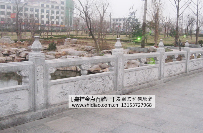 花岗岩石雕栏杆,石雕桥栏杆