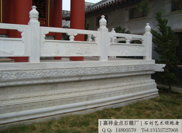 汉白玉石栏杆,寺庙石栏杆