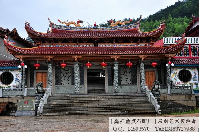 大殿龙柱庙宇龙柱