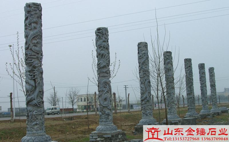 花岗岩石雕龙柱青石龙柱雕刻