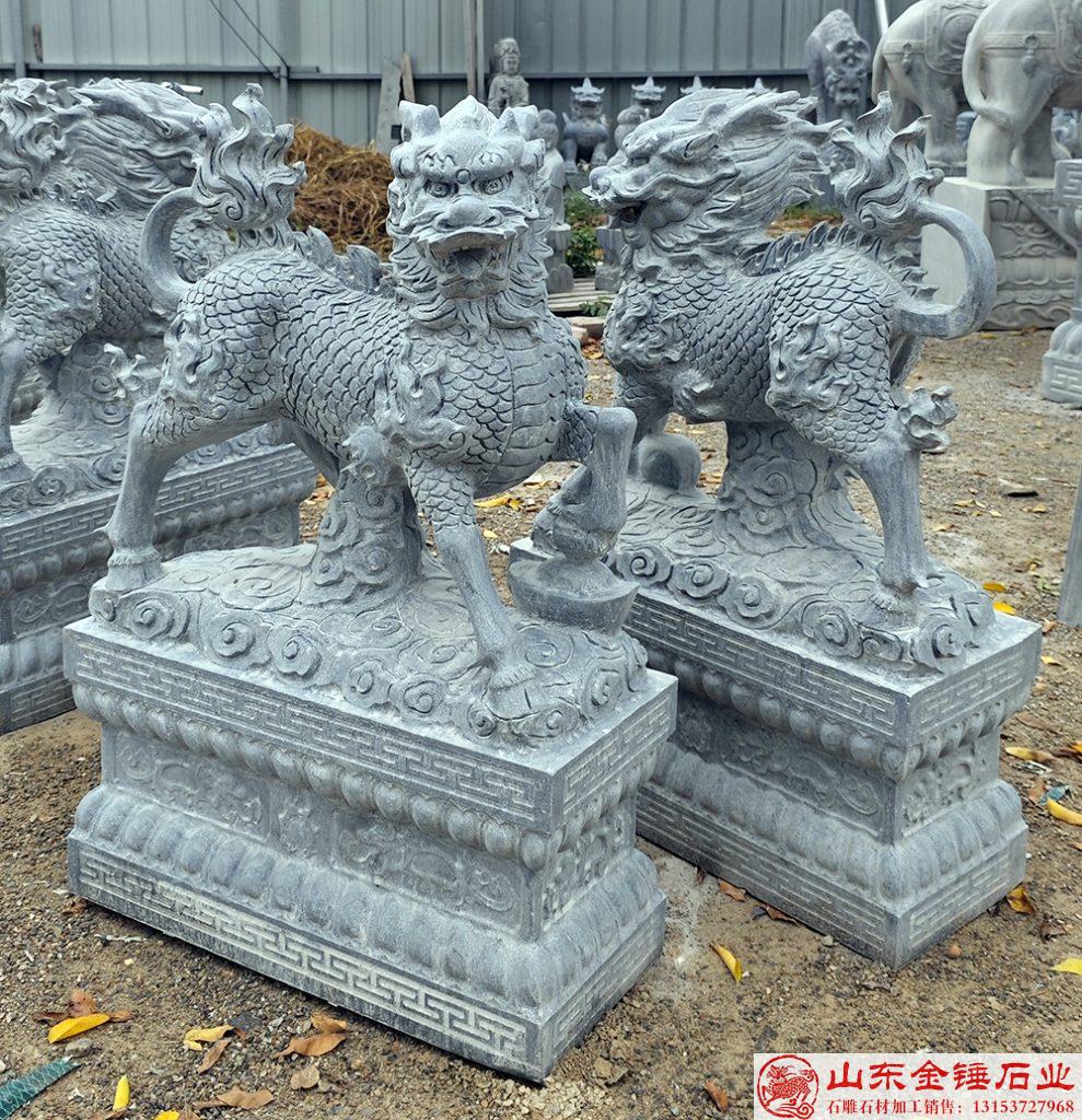 瑞兽麒麟大有讲究！石雕麒麟怎么摆？山东金锤石业匠心复刻千年祥瑞