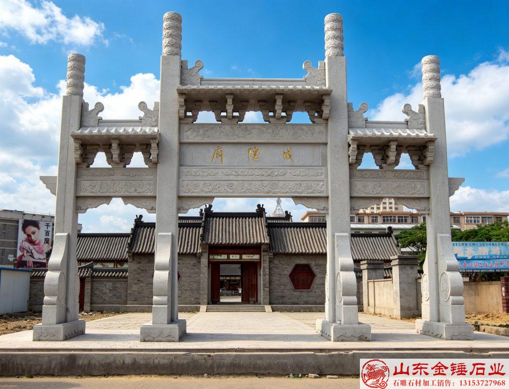 农村石牌坊为何越来越受欢迎？金锤石业解读石材牌坊的长久魅力