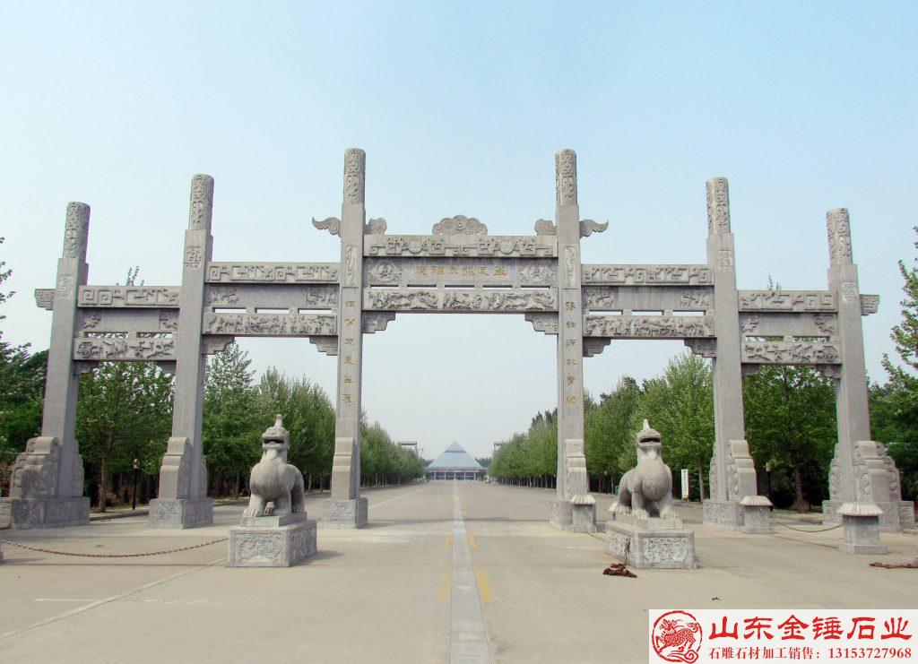 山东金锤石业匠心打造美丽乡村标志性石牌坊